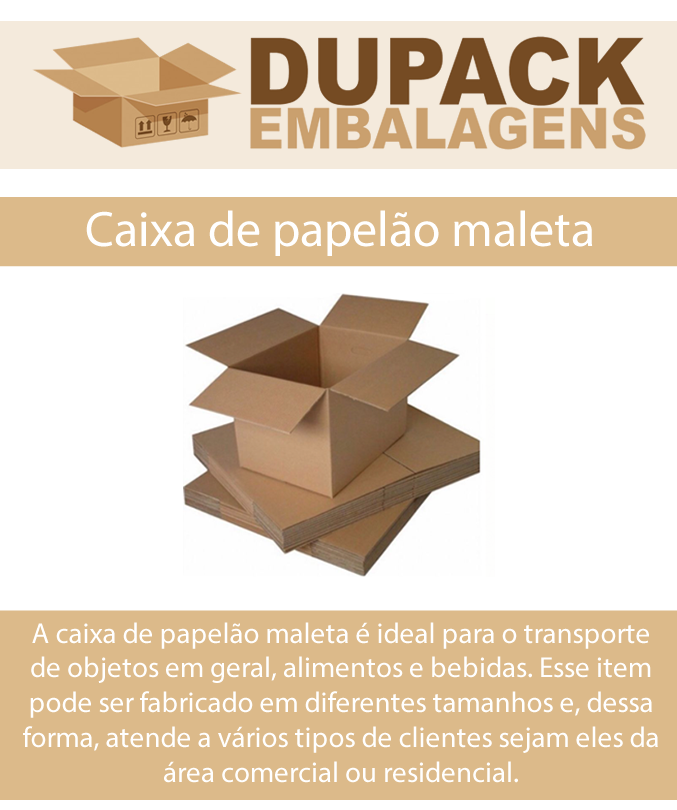 Caixa de Papelão maleta
